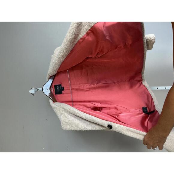 Sanctuary Women's Cream Faux Shearling Peacoat Jacket, Size M - Picture 7 of 9